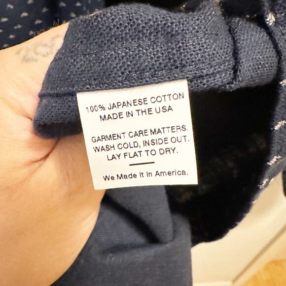 Akashi-Kama Noragi Unisex Jacket in Yama Indigo 100% Cotton Navy size XL - Picture 8 of 9